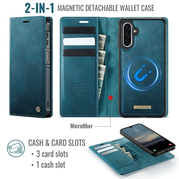 For Samsung Galaxy A17 CaseMe C49 Magnetic RFID Blocking Detachable Wallet Leather Phone Case