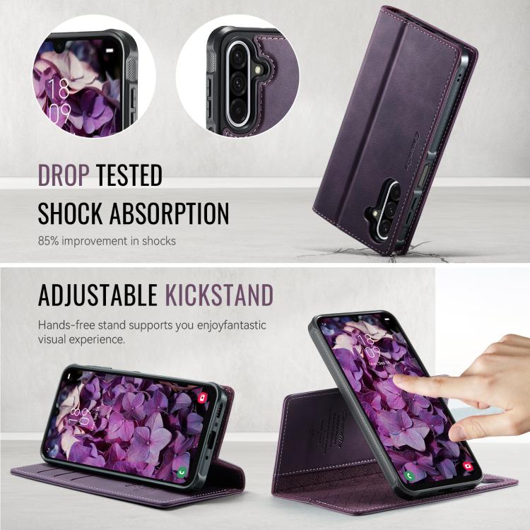 For Samsung Galaxy A17 CaseMe C49 Magnetic RFID Blocking Detachable Wallet Leather Phone Case