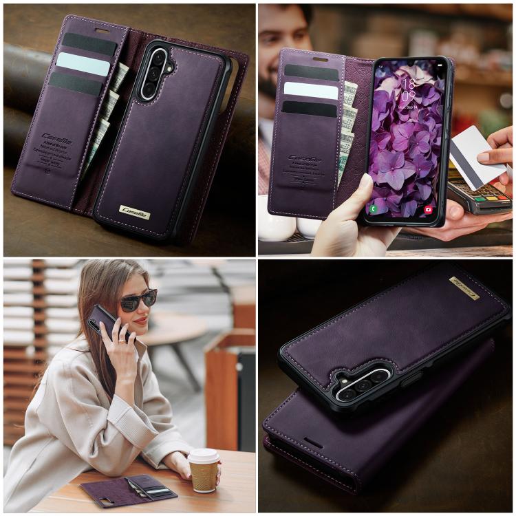 For Samsung Galaxy A17 CaseMe C49 Magnetic RFID Blocking Detachable Wallet Leather Phone Case