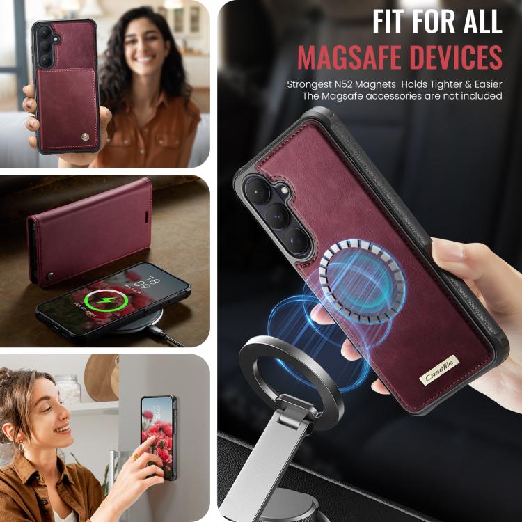 For Samsung Galaxy S26 5G CaseMe C49 Magnetic RFID Blocking Detachable Wallet Leather Phone Case