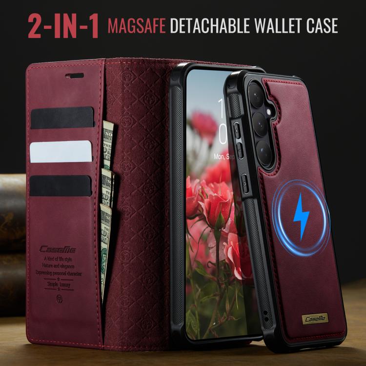 For Samsung Galaxy S26 5G CaseMe C49 Magnetic RFID Blocking Detachable Wallet Leather Phone Case