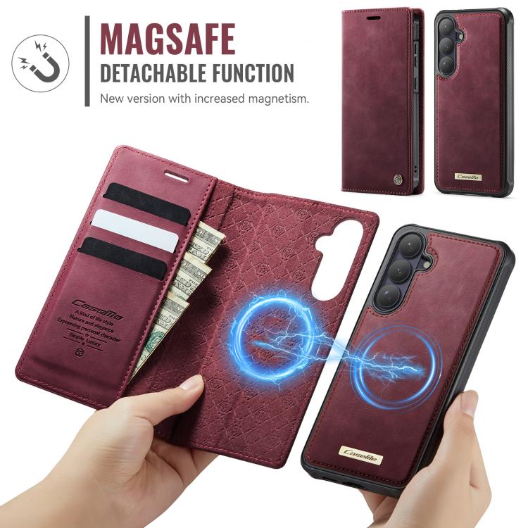 For Samsung Galaxy S26 5G CaseMe C49 Magnetic RFID Blocking Detachable Wallet Leather Phone Case