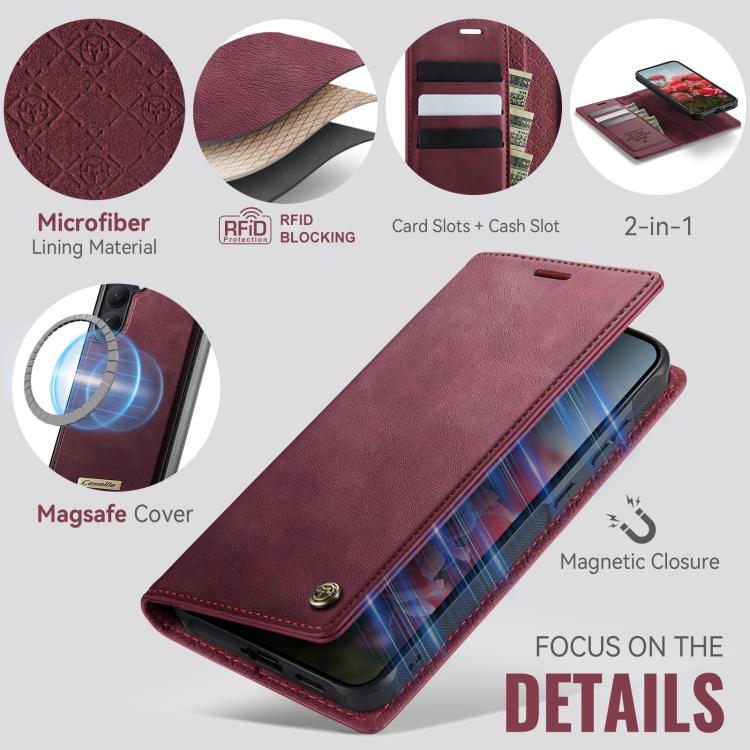 For Samsung Galaxy S26 5G CaseMe C49 Magnetic RFID Blocking Detachable Wallet Leather Phone Case