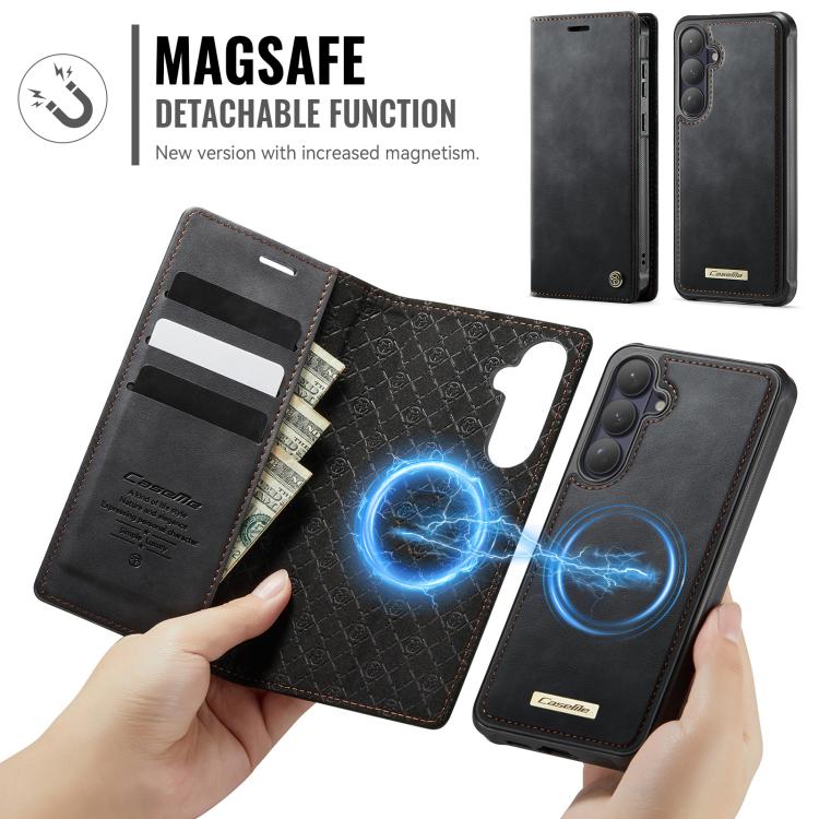 For Samsung Galaxy S26 5G CaseMe C49 Magnetic RFID Blocking Detachable Wallet Leather Phone Case