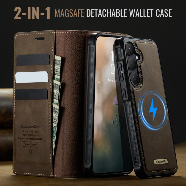 For Samsung Galaxy S26 5G CaseMe C49 Magnetic RFID Blocking Detachable Wallet Leather Phone Case