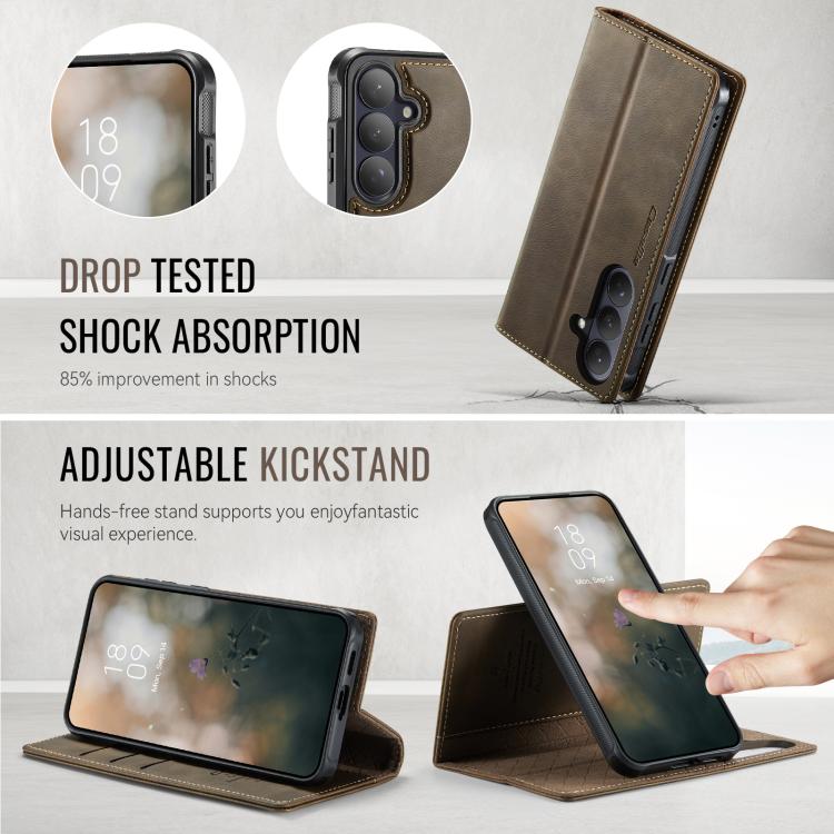 For Samsung Galaxy S26 5G CaseMe C49 Magnetic RFID Blocking Detachable Wallet Leather Phone Case