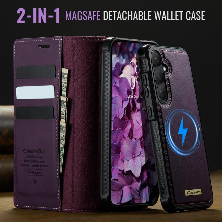 For Samsung Galaxy S26 5G CaseMe C49 Magnetic RFID Blocking Detachable Wallet Leather Phone Case