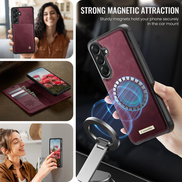For Samsung Galaxy A57 5G CaseMe C49 Magnetic RFID Blocking Detachable Wallet Leather Phone Case