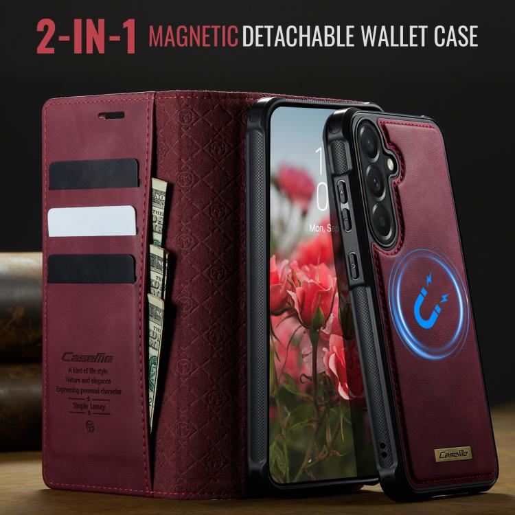 For Samsung Galaxy A57 5G CaseMe C49 Magnetic RFID Blocking Detachable Wallet Leather Phone Case
