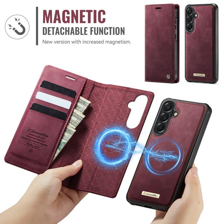 For Samsung Galaxy A57 5G CaseMe C49 Magnetic RFID Blocking Detachable Wallet Leather Phone Case