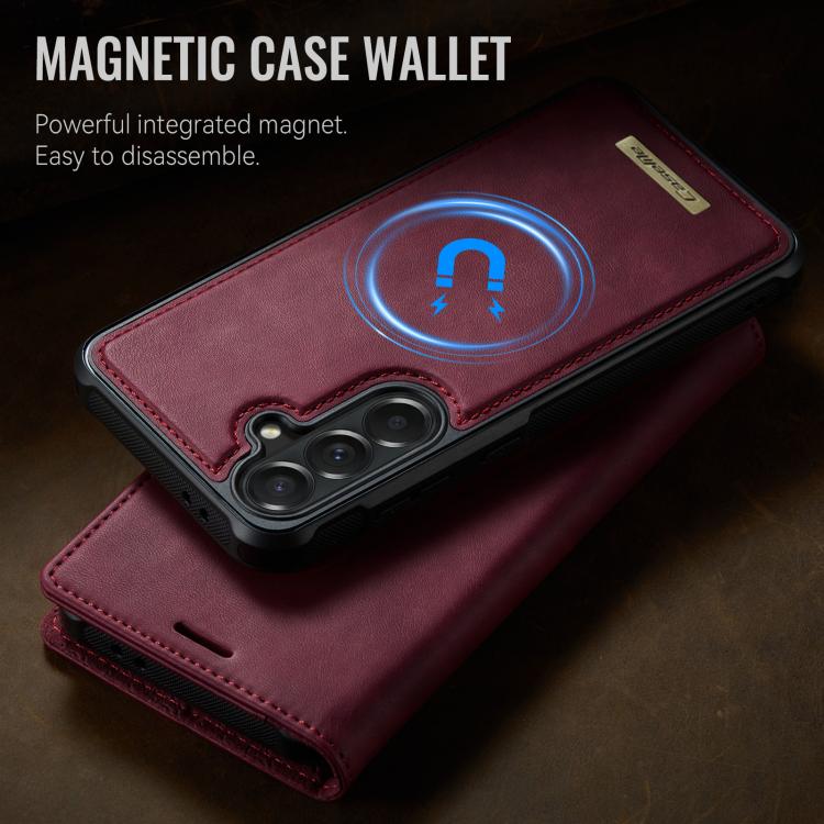 For Samsung Galaxy A57 5G CaseMe C49 Magnetic RFID Blocking Detachable Wallet Leather Phone Case