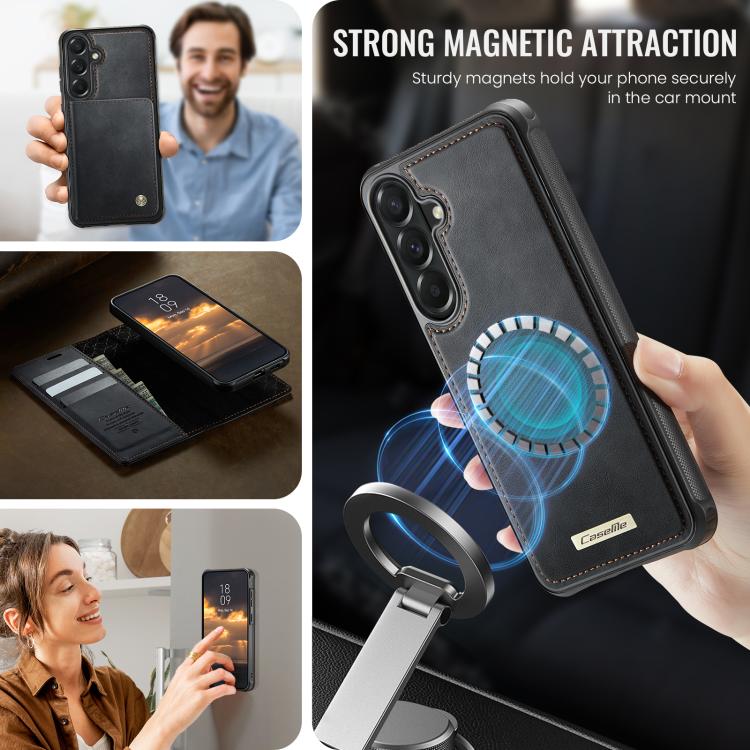 For Samsung Galaxy A57 5G CaseMe C49 Magnetic RFID Blocking Detachable Wallet Leather Phone Case