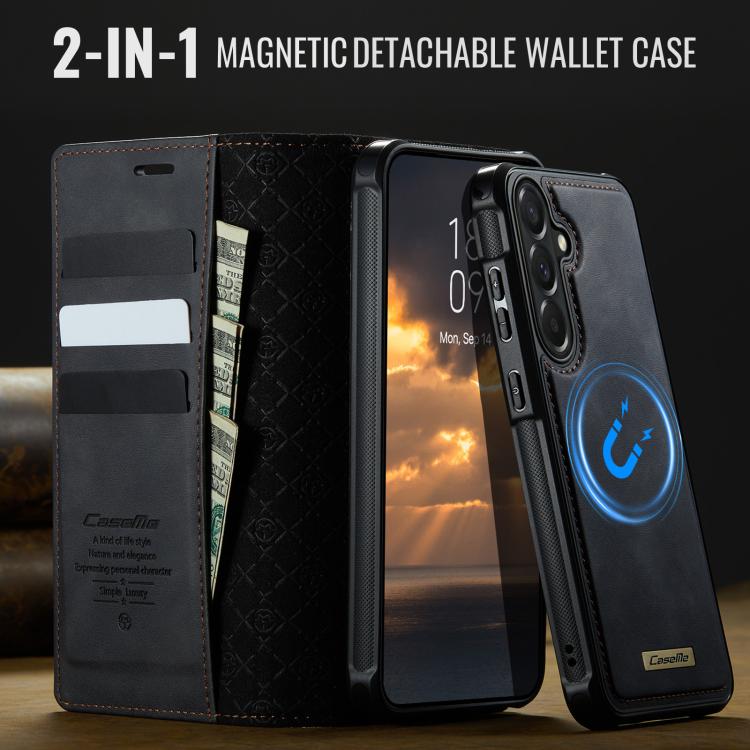 For Samsung Galaxy A57 5G CaseMe C49 Magnetic RFID Blocking Detachable Wallet Leather Phone Case