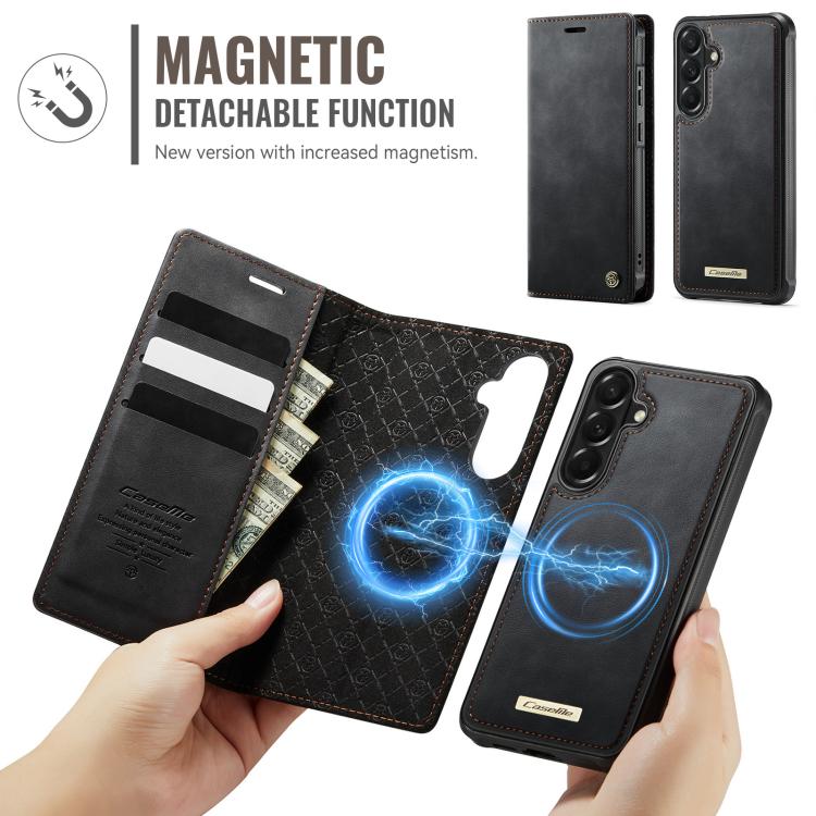 For Samsung Galaxy A57 5G CaseMe C49 Magnetic RFID Blocking Detachable Wallet Leather Phone Case