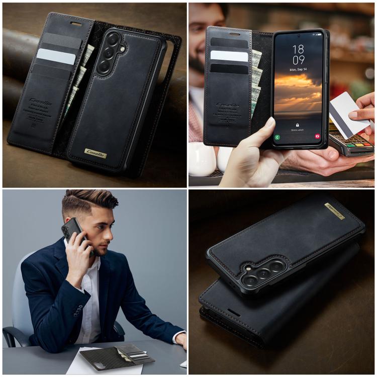For Samsung Galaxy A57 5G CaseMe C49 Magnetic RFID Blocking Detachable Wallet Leather Phone Case