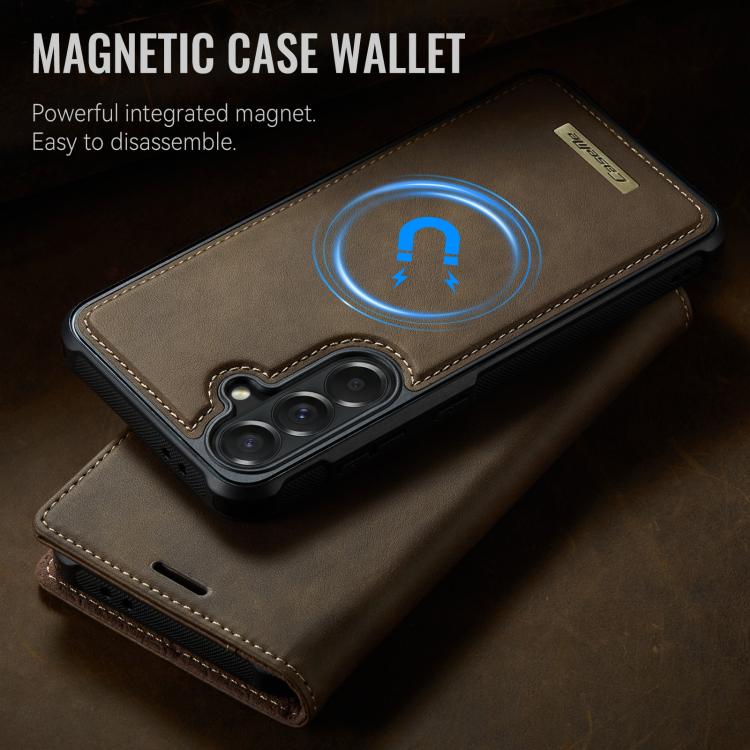 For Samsung Galaxy A57 5G CaseMe C49 Magnetic RFID Blocking Detachable Wallet Leather Phone Case