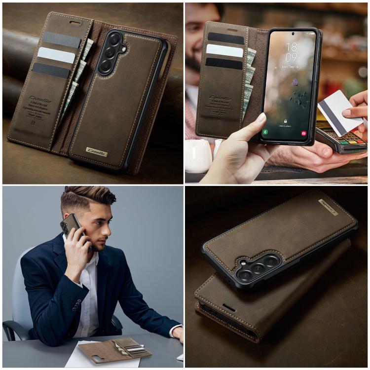 For Samsung Galaxy A57 5G CaseMe C49 Magnetic RFID Blocking Detachable Wallet Leather Phone Case