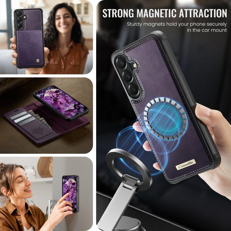 For Samsung Galaxy A57 5G CaseMe C49 Magnetic RFID Blocking Detachable Wallet Leather Phone Case