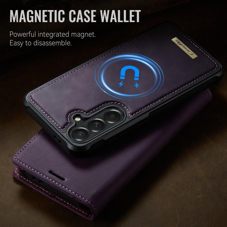 For Samsung Galaxy A57 5G CaseMe C49 Magnetic RFID Blocking Detachable Wallet Leather Phone Case