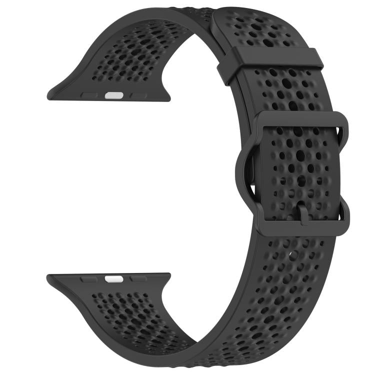 For Apple Watch 46mm / 49mm / 45mm / 44mm Breathable Holes Silicone Watch Band