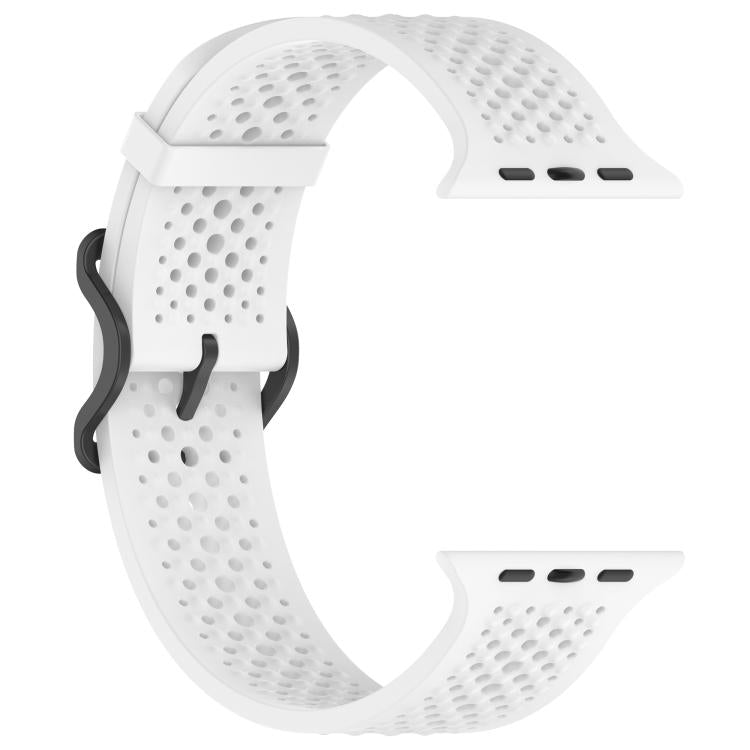 For Apple Watch 46mm / 49mm / 45mm / 44mm Breathable Holes Silicone Watch Band