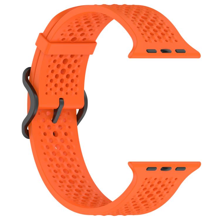 For Apple Watch 46mm / 49mm / 45mm / 44mm Breathable Holes Silicone Watch Band