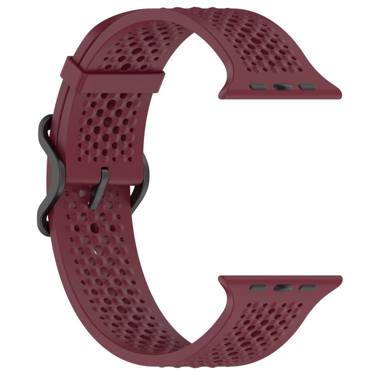 For Apple Watch 46mm / 49mm / 45mm / 44mm Breathable Holes Silicone Watch Band