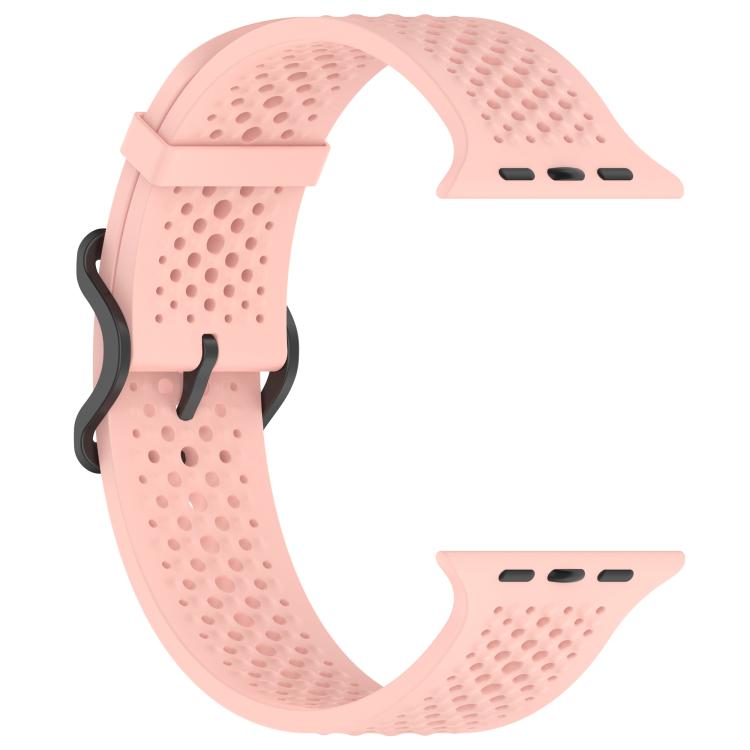 For Apple Watch 46mm / 49mm / 45mm / 44mm Breathable Holes Silicone Watch Band