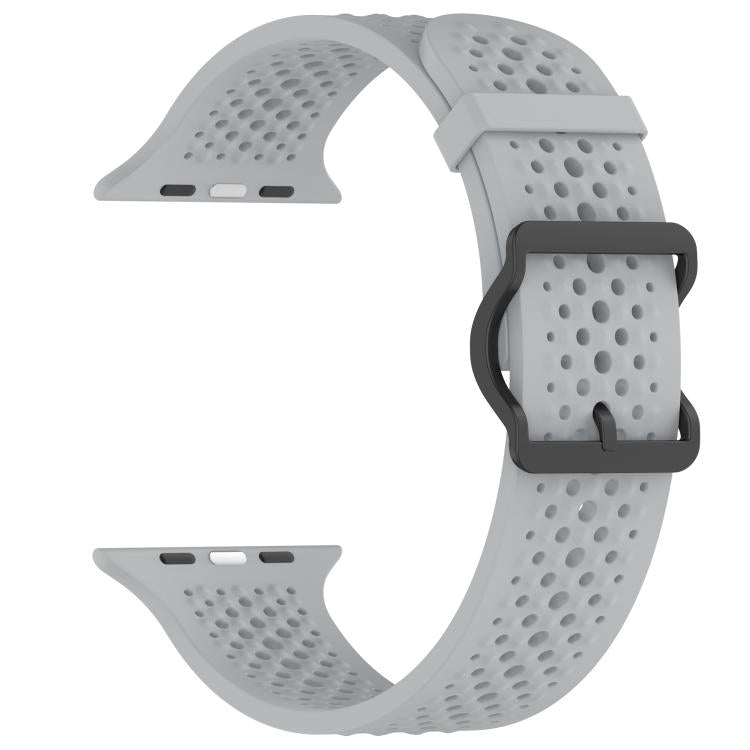 For Apple Watch 46mm / 49mm / 45mm / 44mm Breathable Holes Silicone Watch Band