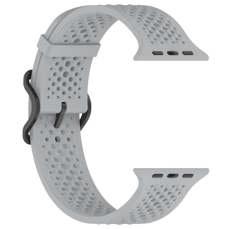 For Apple Watch 46mm / 49mm / 45mm / 44mm Breathable Holes Silicone Watch Band