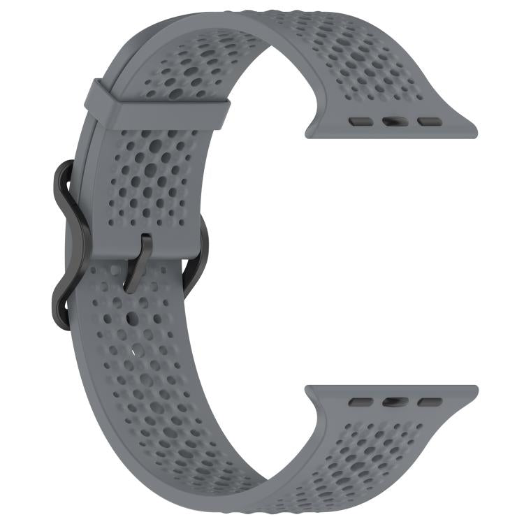 For Apple Watch 46mm / 49mm / 45mm / 44mm Breathable Holes Silicone Watch Band