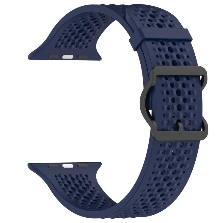 For Apple Watch 46mm / 49mm / 45mm / 44mm Breathable Holes Silicone Watch Band