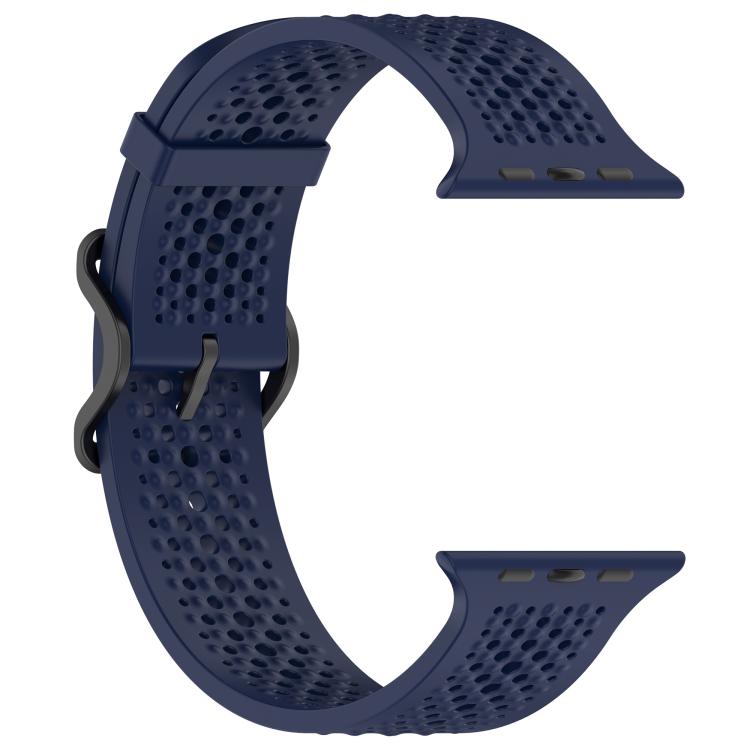 For Apple Watch 46mm / 49mm / 45mm / 44mm Breathable Holes Silicone Watch Band