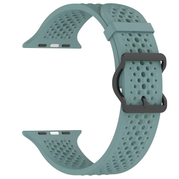 For Apple Watch 46mm / 49mm / 45mm / 44mm Breathable Holes Silicone Watch Band