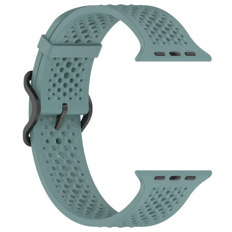 For Apple Watch 46mm / 49mm / 45mm / 44mm Breathable Holes Silicone Watch Band