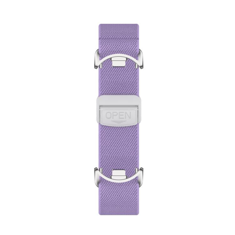For Xiaomi Smart Band 10 / 9 / 8 Metal Head Magnetic Plastic Buckle Elastic Nylon Watch Band