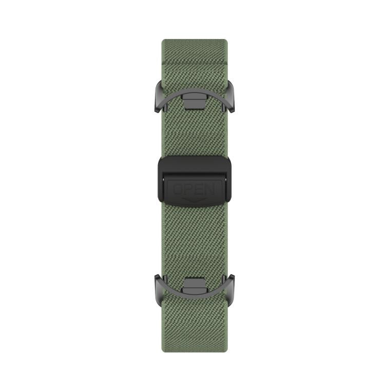 For Xiaomi Smart Band 10 / 9 / 8 Metal Head Magnetic Plastic Buckle Elastic Nylon Watch Band