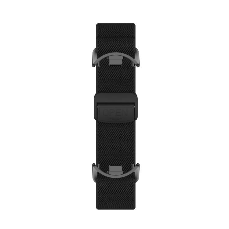 For Xiaomi Smart Band 10 / 9 / 8 Metal Head Magnetic Plastic Buckle Elastic Nylon Watch Band