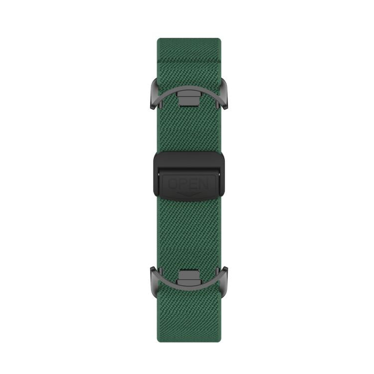 For Xiaomi Smart Band 10 / 9 / 8 Metal Head Magnetic Plastic Buckle Elastic Nylon Watch Band