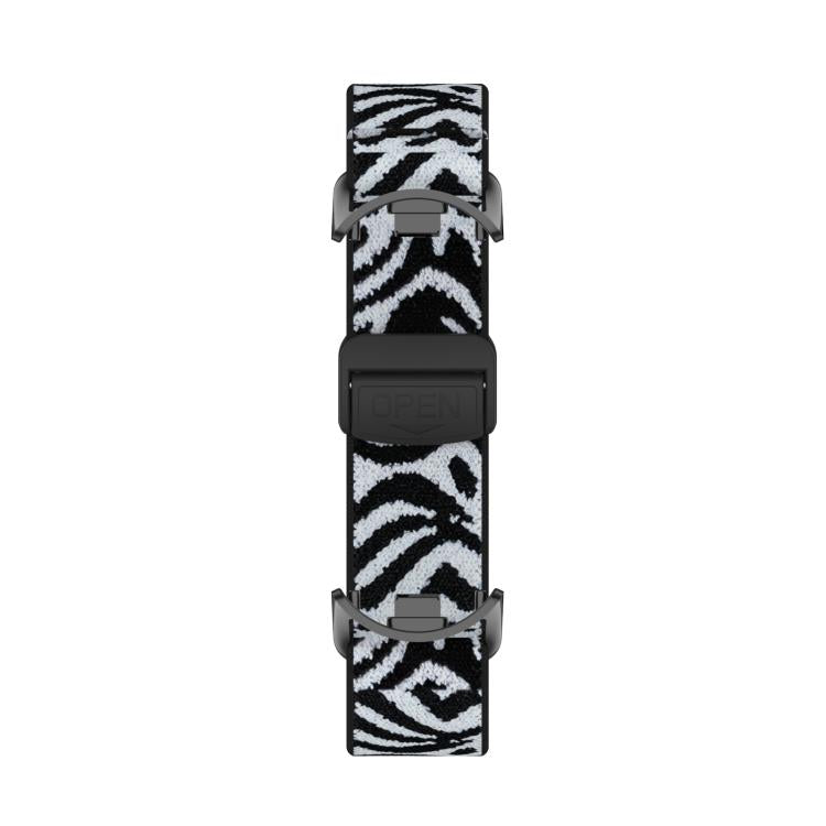 For Xiaomi Smart Band 10 / 9 / 8 Metal Head Magnetic Plastic Buckle Elastic Nylon Watch Band