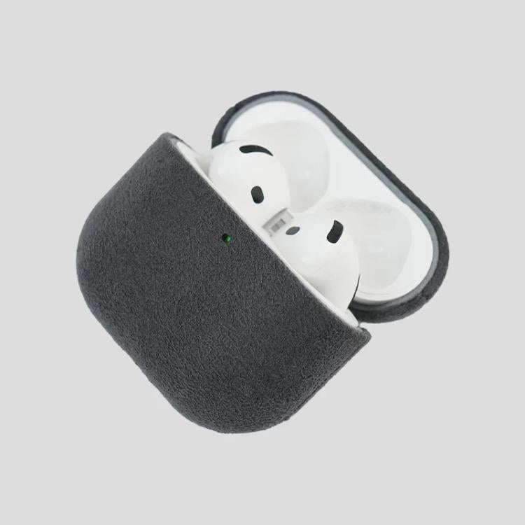 For AirPods Pro 2 Nubuck Genuine Leather Earbuds Protective Case