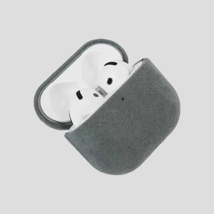 For AirPods 3 Nubuck Genuine Leather Earbuds Protective Case