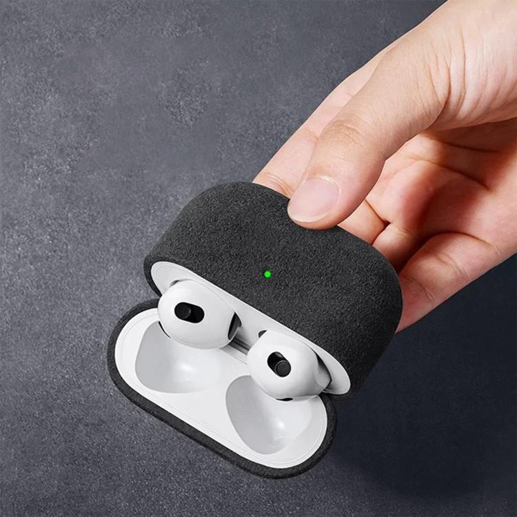 For AirPods Pro 2 Nubuck Genuine Leather Earbuds Protective Case