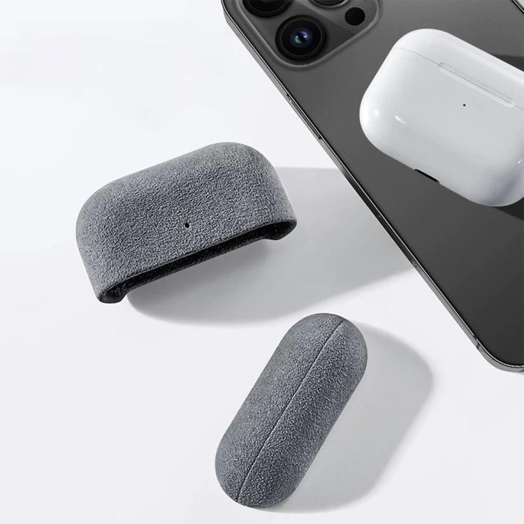 For AirPods 4 Nubuck Genuine Leather Earbuds Protective Case