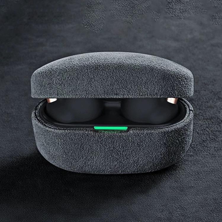 For Sony WF-1000 XM4 Suede Flip Leather Bluetooth Headset Protective Case