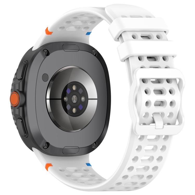For Samsung Galaxy Watch8 / Watch8 Classic Eight-shaped Buckle Breathable Stitched Silicone Watch Band