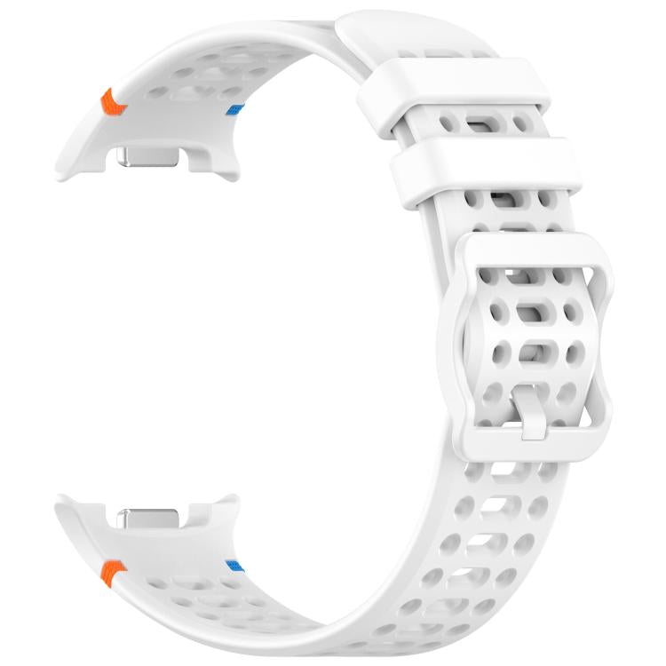 For Samsung Galaxy Watch8 / Watch8 Classic Eight-shaped Buckle Breathable Stitched Silicone Watch Band