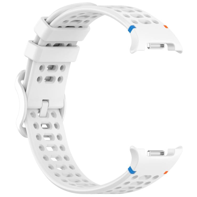 For Samsung Galaxy Watch8 / Watch8 Classic Eight-shaped Buckle Breathable Stitched Silicone Watch Band