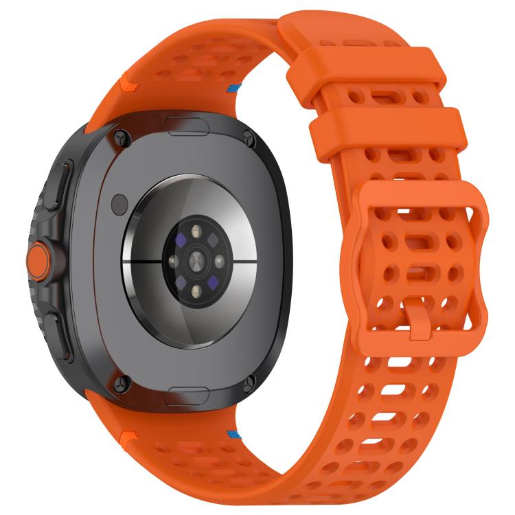 For Samsung Galaxy Watch8 / Watch8 Classic Eight-shaped Buckle Breathable Stitched Silicone Watch Band