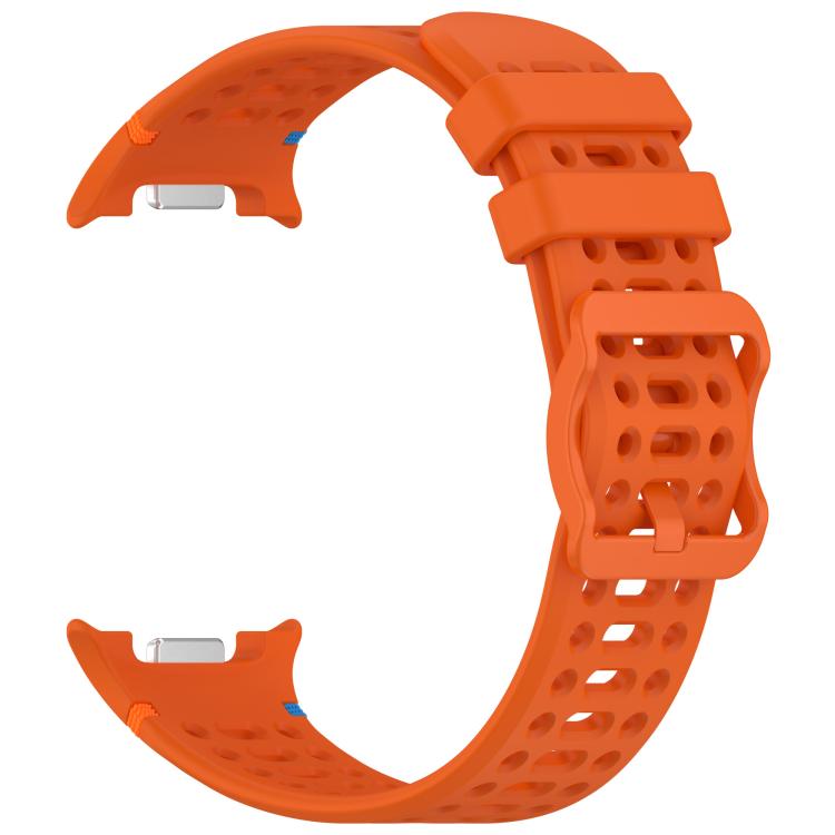 For Samsung Galaxy Watch8 / Watch8 Classic Eight-shaped Buckle Breathable Stitched Silicone Watch Band